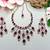 Teardrop bridal necklace set with earrings & maang tikka - ethnic wedding jewelry for brides & parties