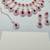 Rose gold-plated necklace set with earrings & maang tikka for women     sparkling bridal party jewelry