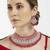 Beads choker necklace set with earrings for women – silver-tone bridal & party wear jewelry