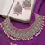 Beads choker Necklace :: set with earrings for women     silver-tone bridal & party wear jewelry