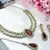 Teardrop bridal Necklace :: set with earrings & maang tikka - ethnic wedding jewelry for brides & parties
