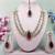 Teardrop bridal necklace set with earrings & maang tikka - ethnic wedding jewelry for brides & parties