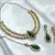 Teardrop bridal Necklace :: set with earrings & maang tikka - ethnic wedding jewelry for brides & parties