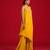 Yellow embroidered crepe kurta set