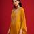 Orange embroidered crepe kurta set