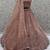 peach dori embroidered work net lehenga set choli with dupatta
