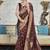 Dark Maroon Faux Banarasi Jaal Katan Silk Zari Woven Saree