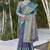 	Navy Blue Faux Kanchipuram Tissue Silk Traditional Zari Woven Saree