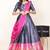 Navy Embroidered Taffeta lehenga choli