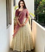 Rose Gold Embroidered Art Silk lehenga choli