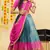 Blue Embroidered Taffeta lehenga choli