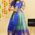 Blue Embroidered Taffeta lehenga choli