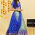 Blue Embroidered Taffeta lehenga choli