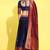 Navy Embroidered Art Silk lehenga choli