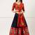Navy Embroidered Art Silk lehenga choli