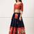 Navy Embroidered Art Silk lehenga choli