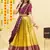 Yellow Embroidered Satin lehenga choli