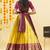 Yellow Embroidered Satin lehenga choli