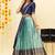 Blue Embroidered Satin lehenga choli