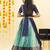 Blue Embroidered Satin lehenga choli