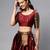 Maroon Embroidered Art Silk lehenga choli