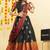 Black Embroidered Art Silk lehenga choli