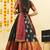 Black Embroidered Art Silk lehenga choli