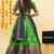 Green Embroidered Art Silk lehenga choli