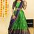 Green Embroidered Art Silk lehenga choli