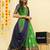 Green Embroidered Art Silk lehenga choli