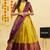 Yellow Embroidered Art Silk lehenga choli