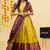 Yellow Embroidered Art Silk lehenga choli