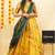 Yellow Embroidered Art Silk lehenga choli
