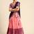 Pink Embroidered Satin lehenga choli
