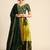 Yellow Embroidered Satin lehenga choli
