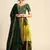 Yellow Embroidered Satin lehenga choli