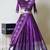 Purple Embroidered Art Silk lehenga choli