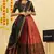 Maroon Embroidered Taffeta lehenga choli
