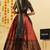 Maroon Embroidered Taffeta lehenga choli