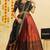 Maroon Embroidered Taffeta lehenga choli