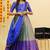 Blue Embroidered Taffeta lehenga choli