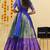Blue Embroidered Taffeta lehenga choli