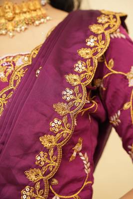 Pink Embroidered Taffeta lehenga choli 3