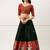 Green Embroidered Art Silk lehenga choli