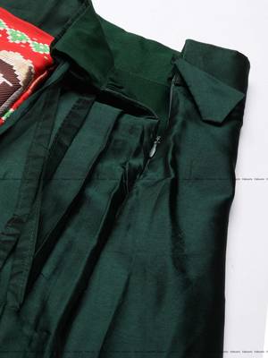 Green Embroidered Art Silk lehenga choli 4