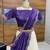 Purple Embroidered Art Silk lehenga choli