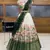 Green Embroidered Art Silk lehenga choli