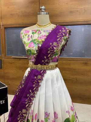 Purple Embroidered Art Silk lehenga choli 3