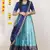Blue Embroidered Taffeta lehenga choli