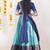 Blue Embroidered Taffeta lehenga choli